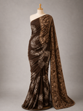 Palashika Luxe Crepe Abstract Design Saree