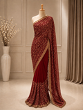 Palashika Luxe Soft Gorgette Saree - Cocktail Parties