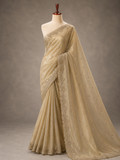 Palashika Luxe Soft Tissue Satin Mix Stone Zarkan Work Saree