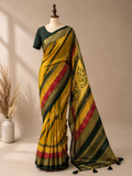 Palashika Luxe Chanderi Silk Blend Trendy Bandhani Print Saree