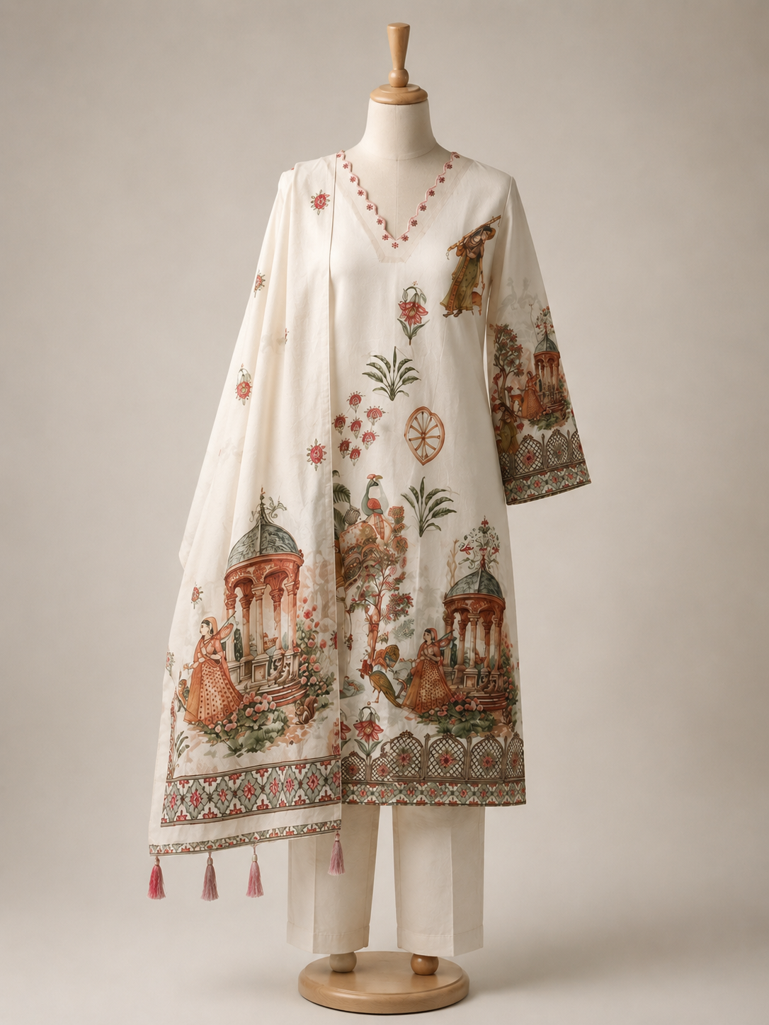 Palashika Luxe Printed With Thread Work  Suit