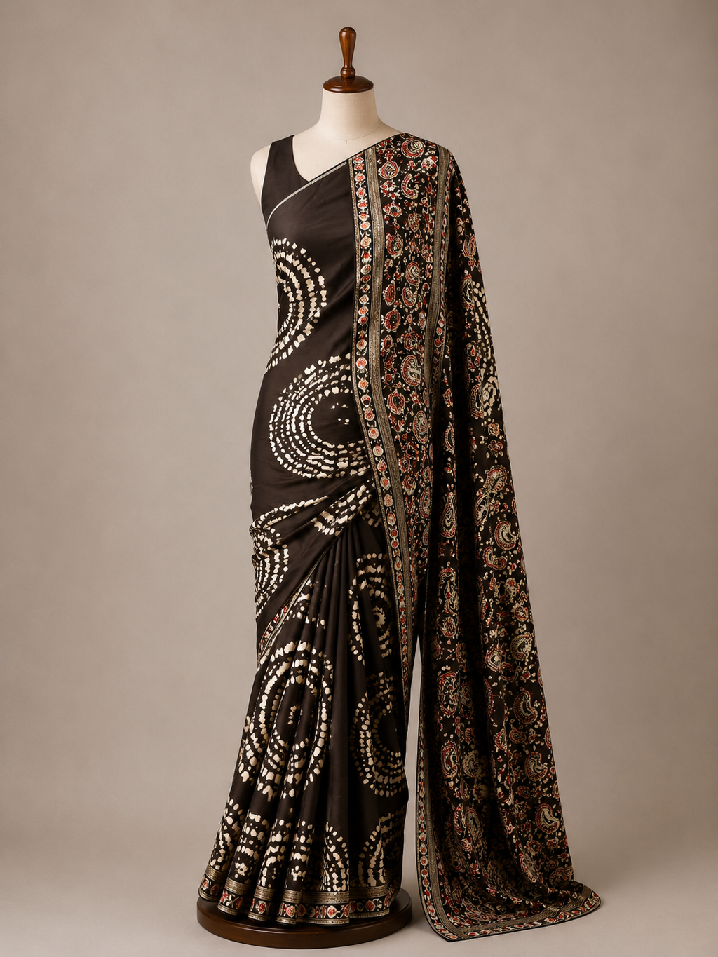 Palashika Luxe Crepe Abstract Design Saree