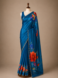 Palashika Luxe Satin Golden Decorative Stud Piping Saree