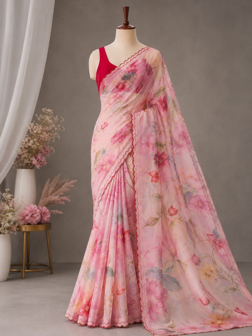 Palashika Luxe Soft Gorgette Saree - Day Brunch
