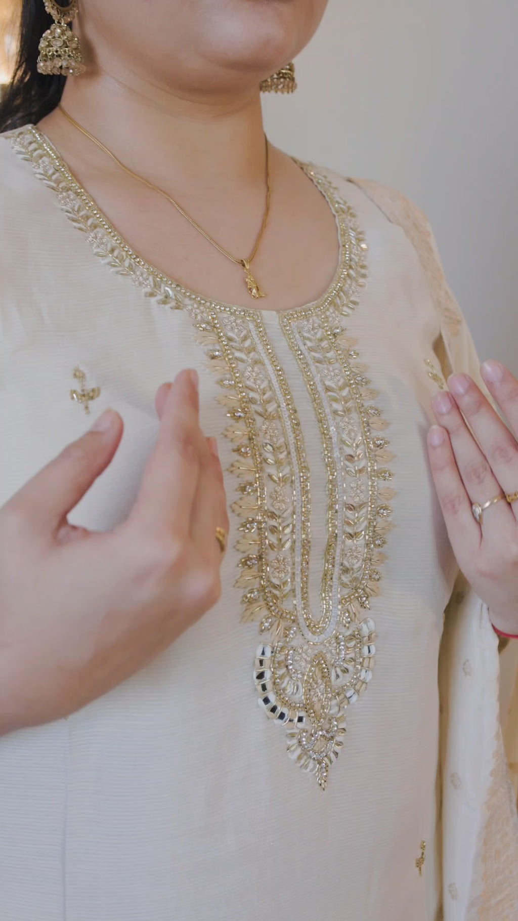 Palashika Luxe Golden Embriodery And Stone Work Suit